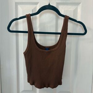 Old Navy Chocolate Ribbed Tank Top